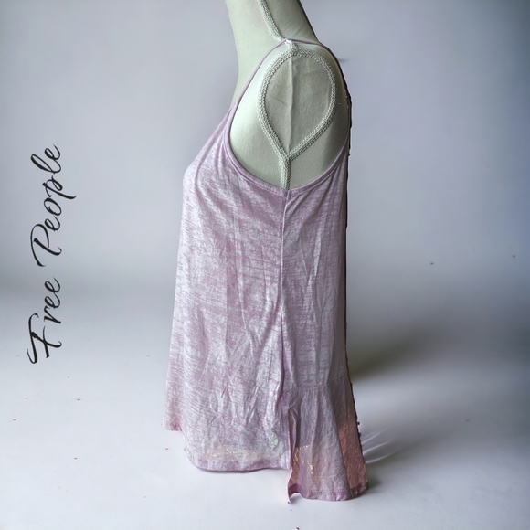 NWT FPMovement Burnout Acid Wash Flowy Tank Top in light pink purple - Picture 3 of 7